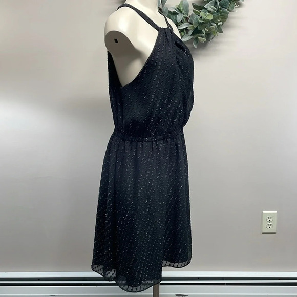 Express Black Halter Dress Keyhole Front and Back L - Picture 6 of 16
